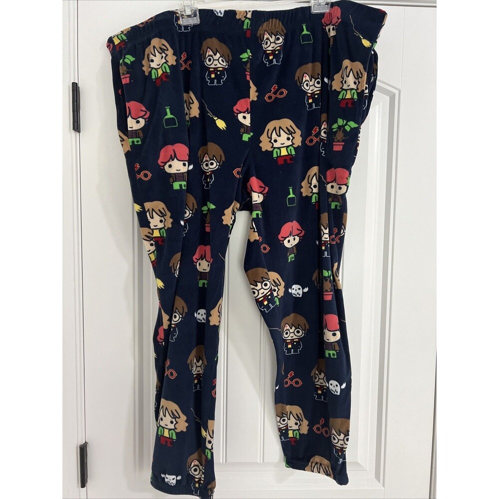Wizarding World Harry Potter Women's 3XL Navy Blue Lounge Pants Soft Fleece